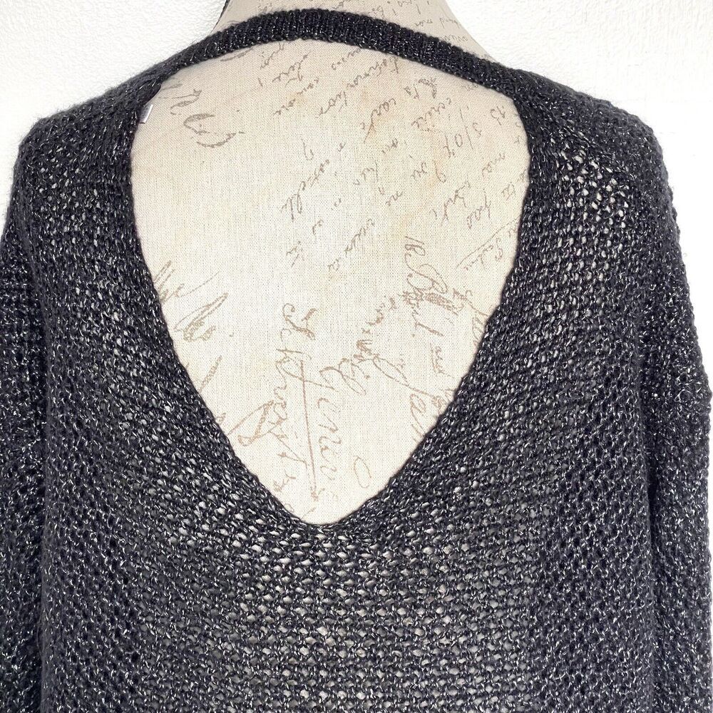 Jennifer Lopez Womens Sweater Size Medium Open Knit Beach Cover Up Edgy punk - Picture 5 of 15
